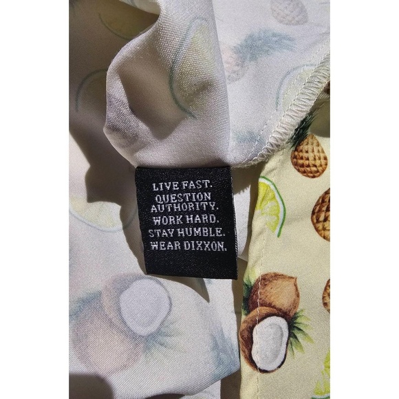 DIXXON FLANNEL CO. Women’s “Piña Colada” Short Sleeve Button-Up – Size XL - Picture 7 of 9